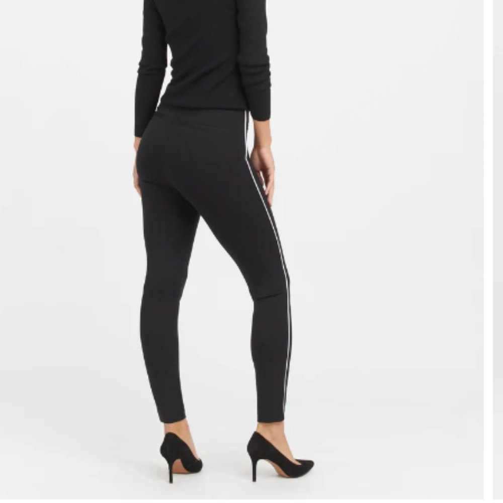 NWT! Spanx The Perfect Pant, Ankle Piped Skinny Classic Black 2X/2TG - Picture 3 of 8
